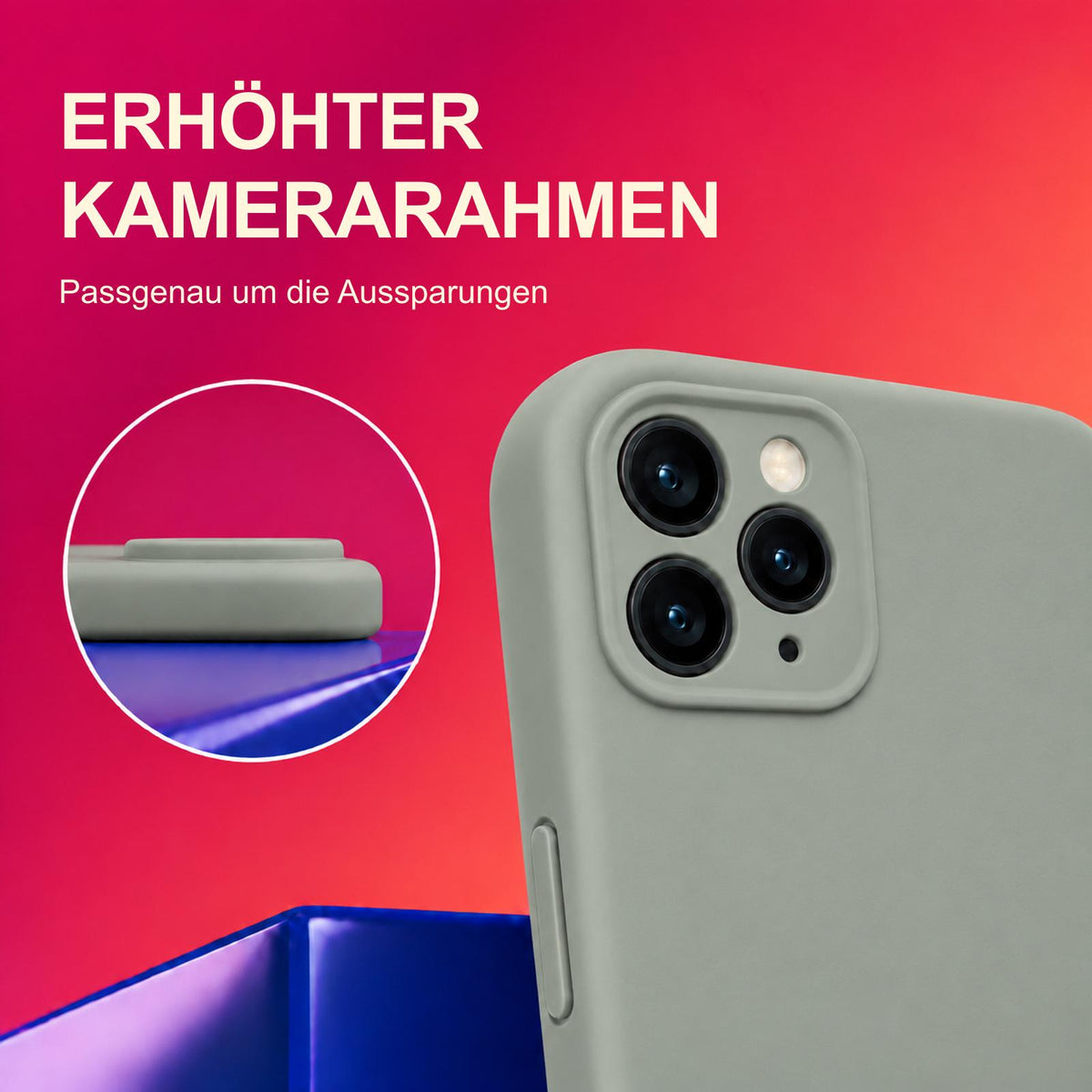 iPhone 11 Pro Max - Silikon Hülle Soft-Touch Salbei