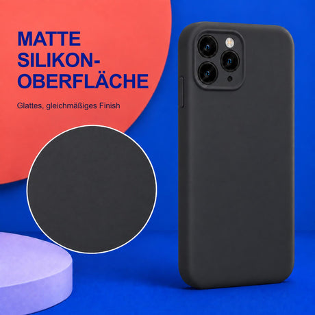 iPhone 11 Pro Max - Silikon Hülle Soft-Touch Schwarz