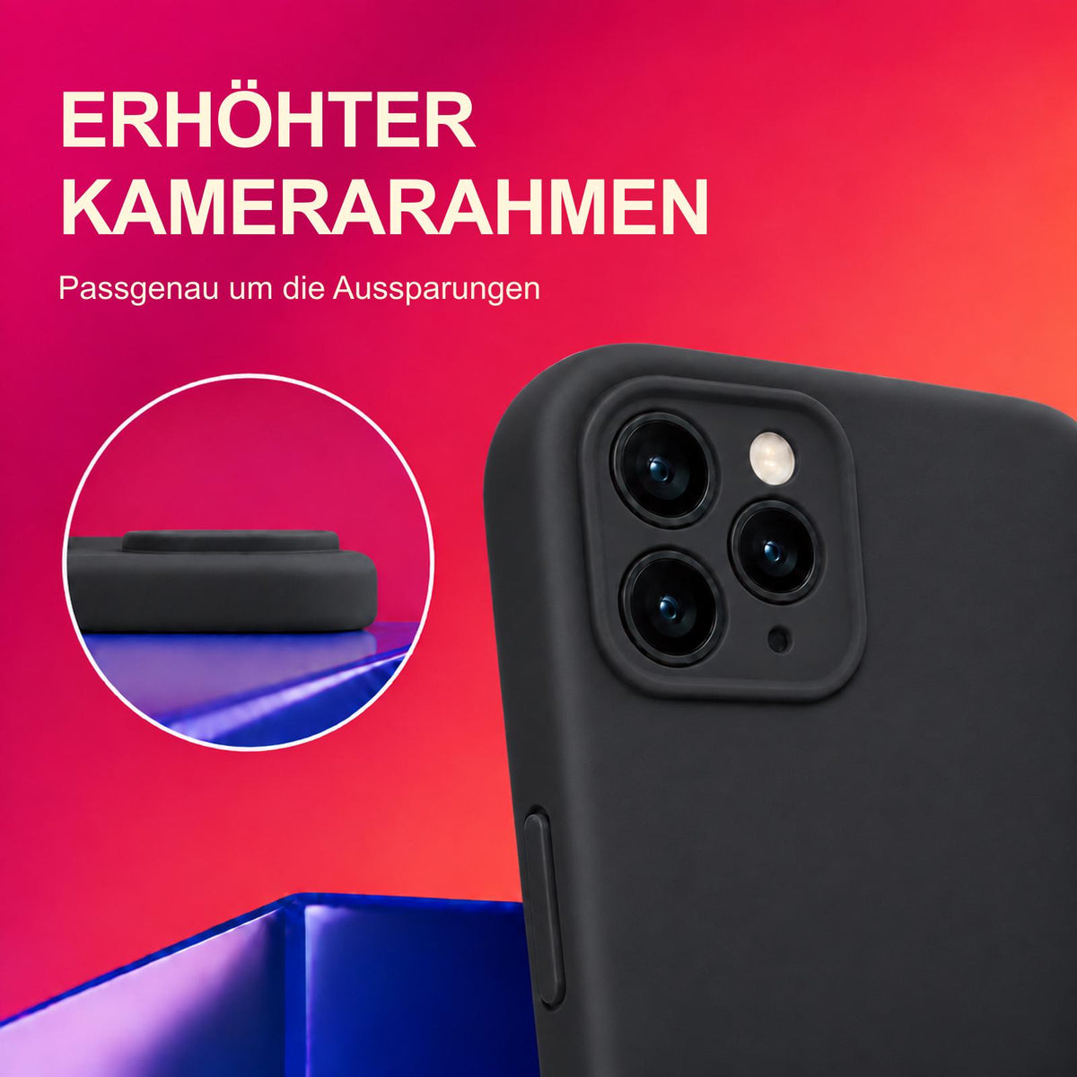 iPhone 11 Pro Max - Silikon Hülle Soft-Touch Schwarz