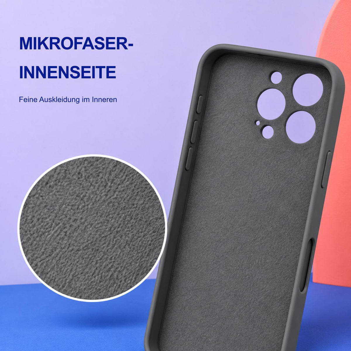 iPhone 12 Pro - Silikon Hülle Soft-Touch Anthrazit