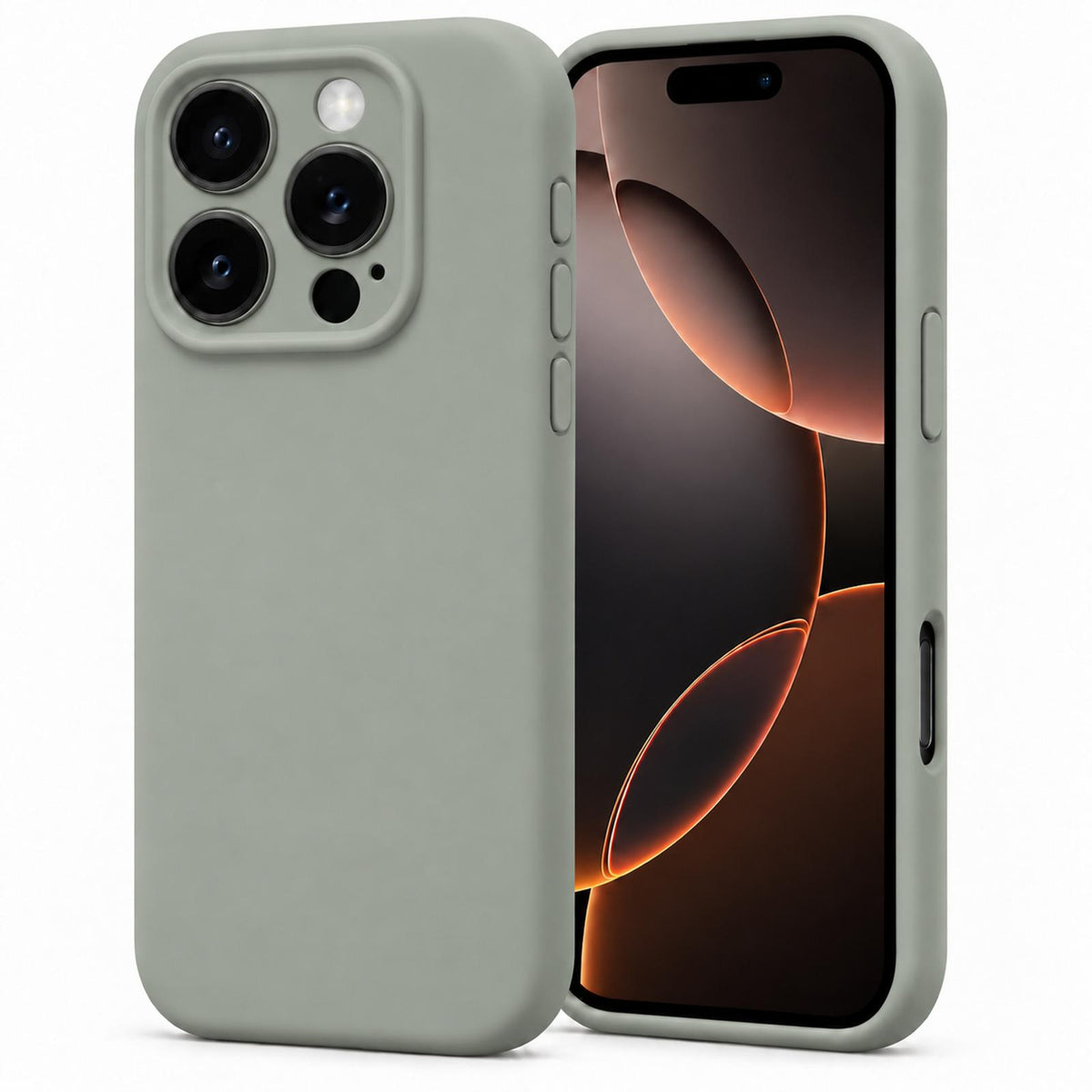 iPhone 12 Pro Max - Silikon Hülle Soft-Touch Salbei