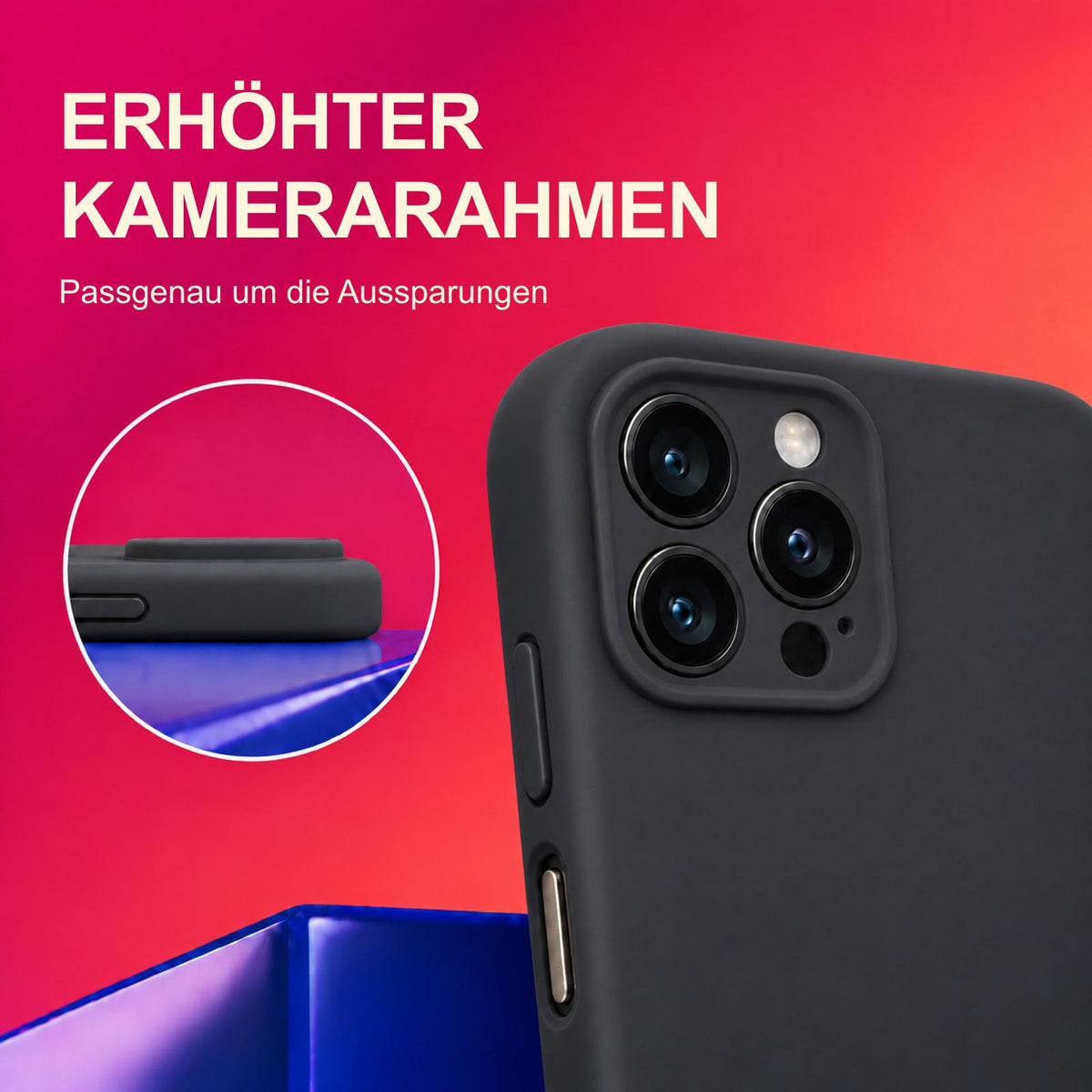iPhone 12 Pro Max - Silikon Hülle Soft-Touch Schwarz
