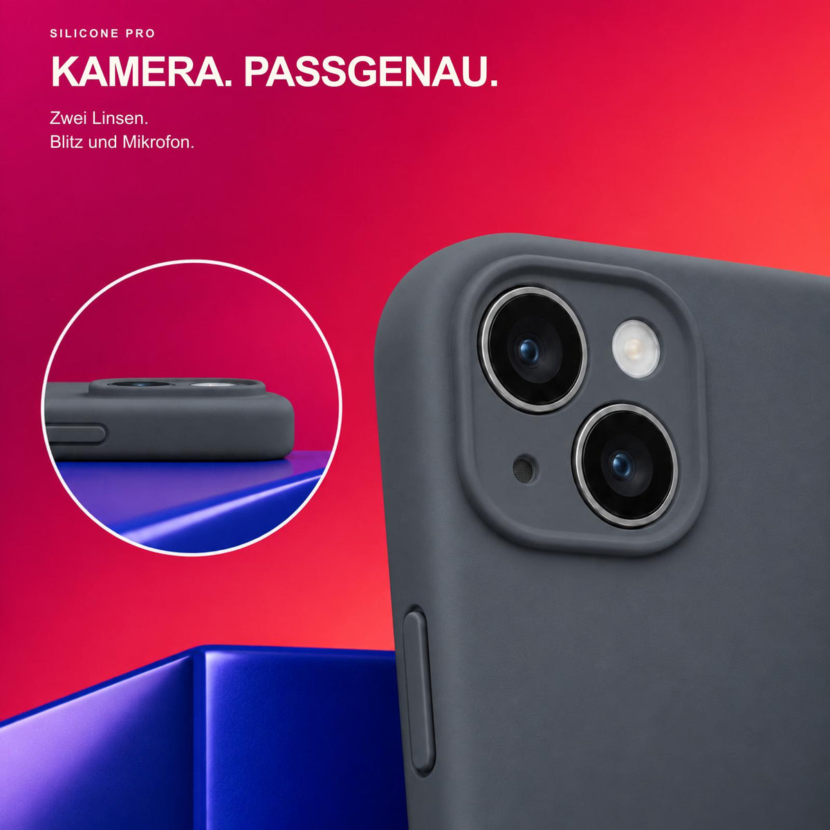 iPhone 13 - Silikon Hülle Soft-Touch Anthrazit