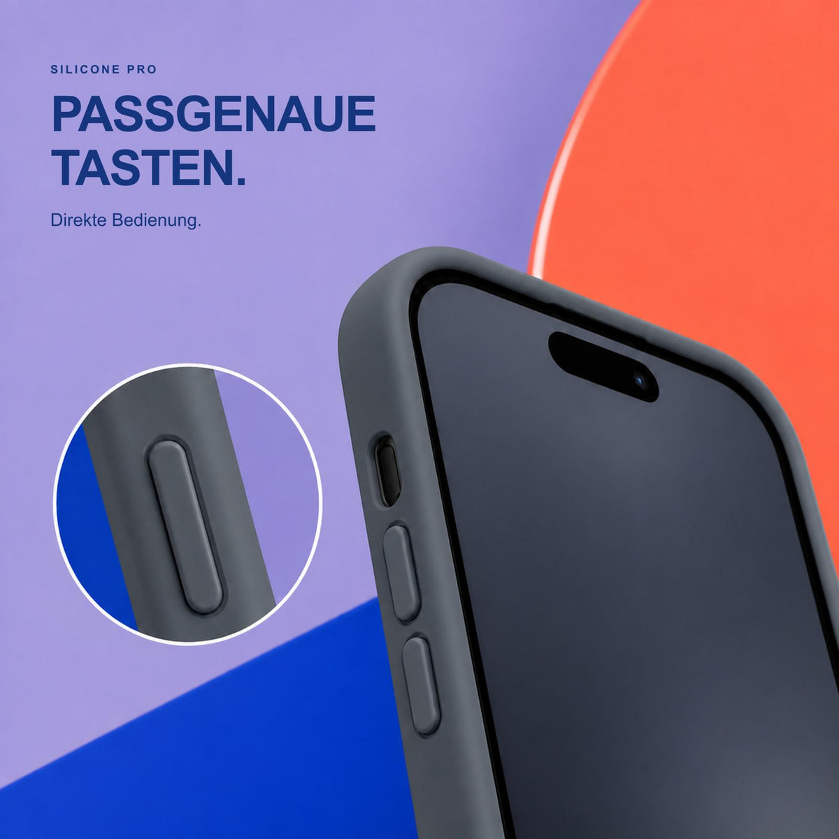 iPhone 13 - Silikon Hülle Soft-Touch Anthrazit