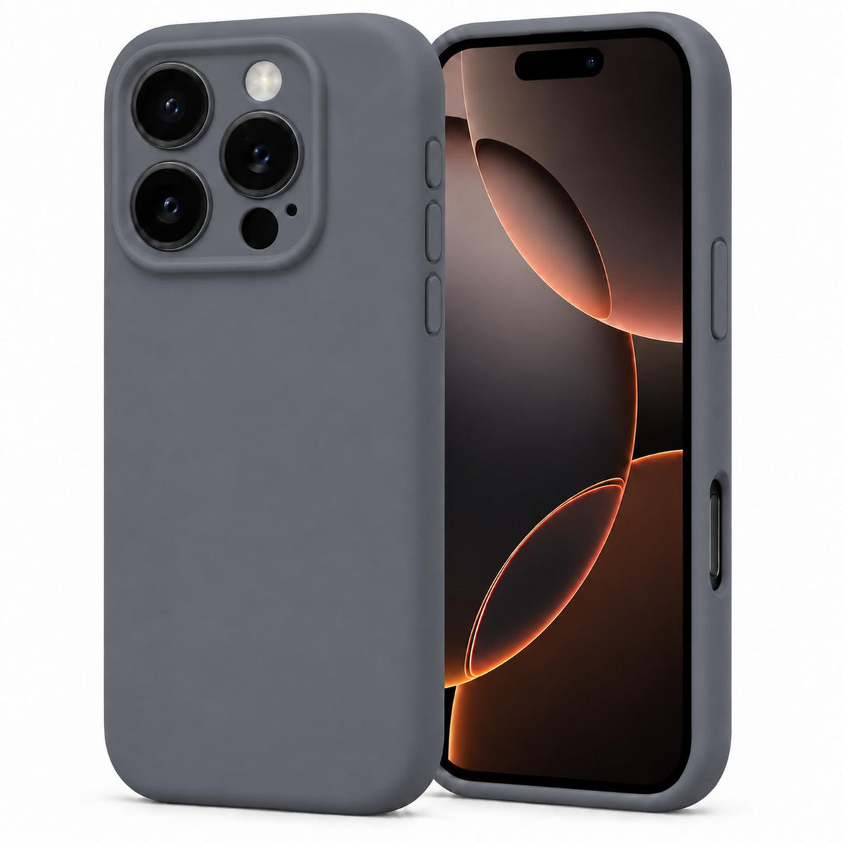 iPhone 13 Pro Max - Silikon Hülle Soft-Touch Anthrazit