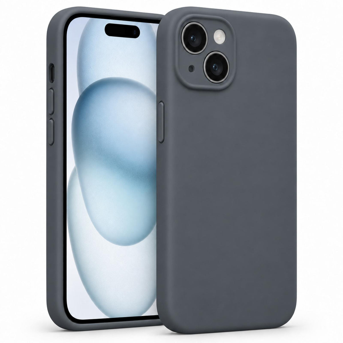 iPhone 14 - Silikon Hülle Soft-Touch Anthrazit