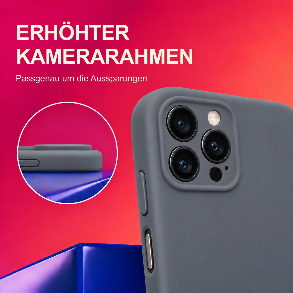 iPhone 14 Pro - Silikon Hülle Soft-Touch Anthrazit