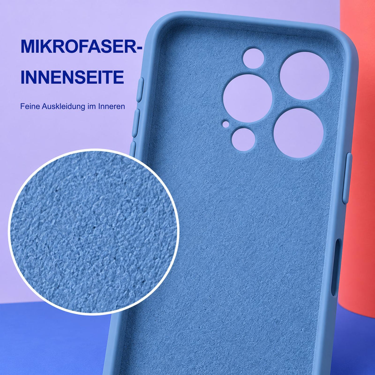 iPhone 14 Pro - Silikon Hülle Soft-Touch Marineblau