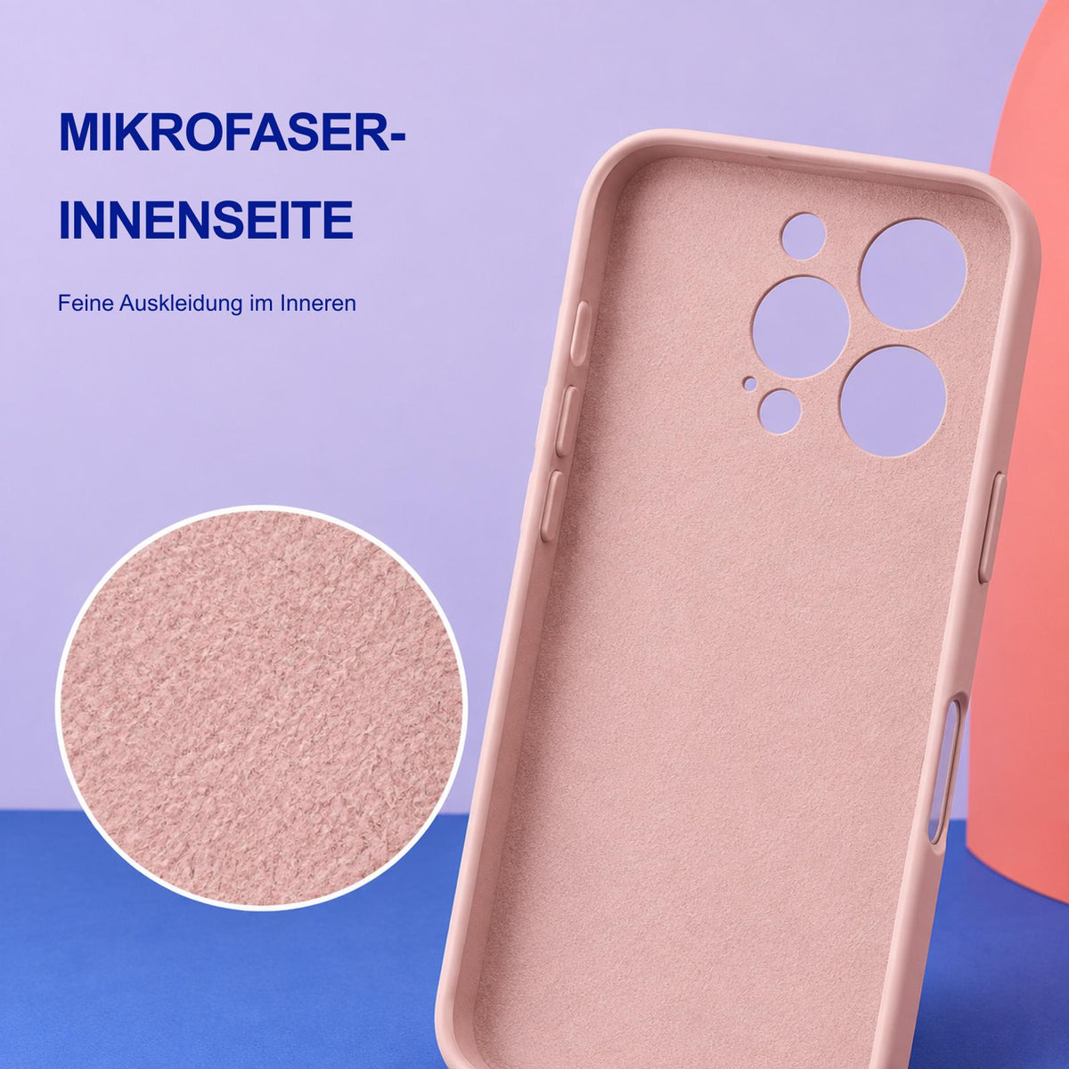 iPhone 14 Pro Max - Silikon Hülle Soft-Touch Altrosa