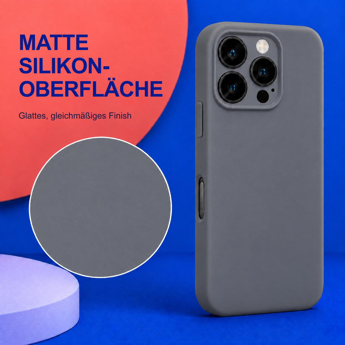 iPhone 14 Pro Max - Silikon Hülle Soft-Touch Anthrazit
