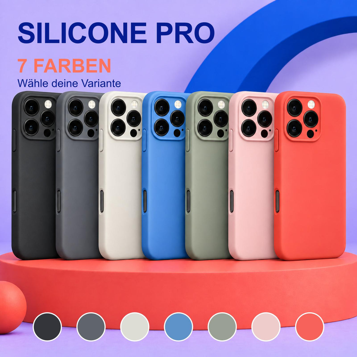 iPhone 14 Pro Max - Silikon Hülle Soft-Touch Anthrazit