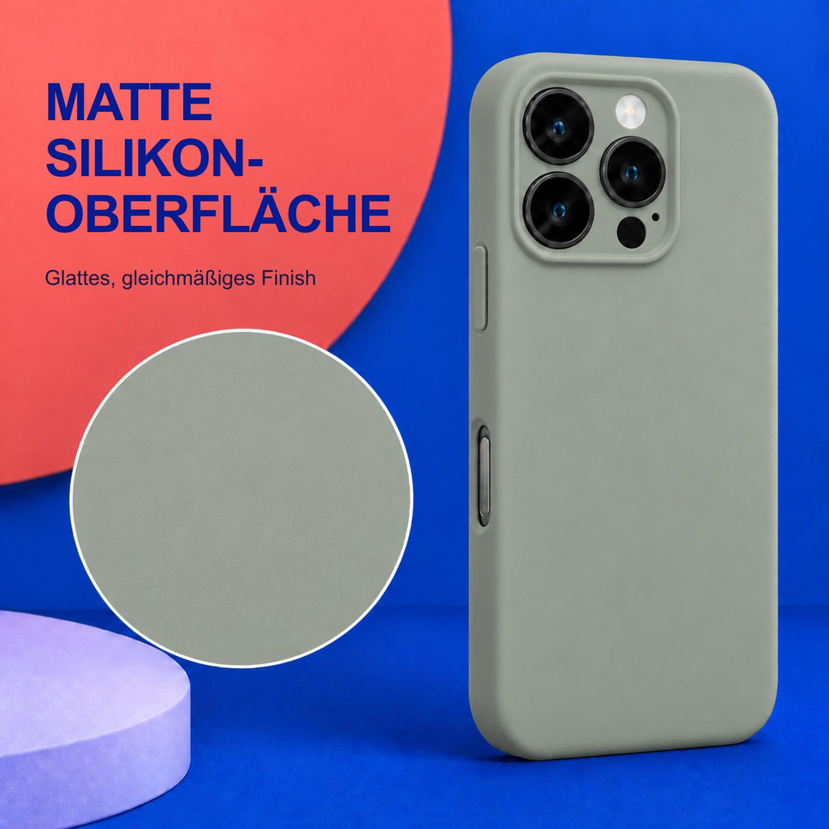 iPhone 14 Pro Max - Silikon Hülle Soft-Touch Salbei