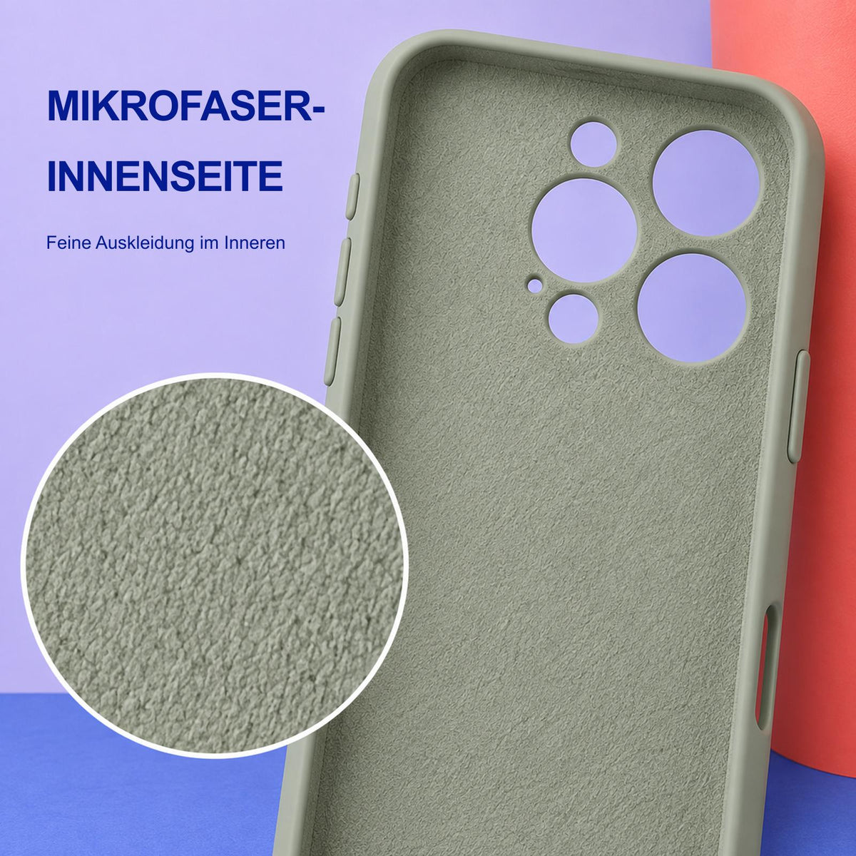 iPhone 14 Pro Max - Silikon Hülle Soft-Touch Salbei