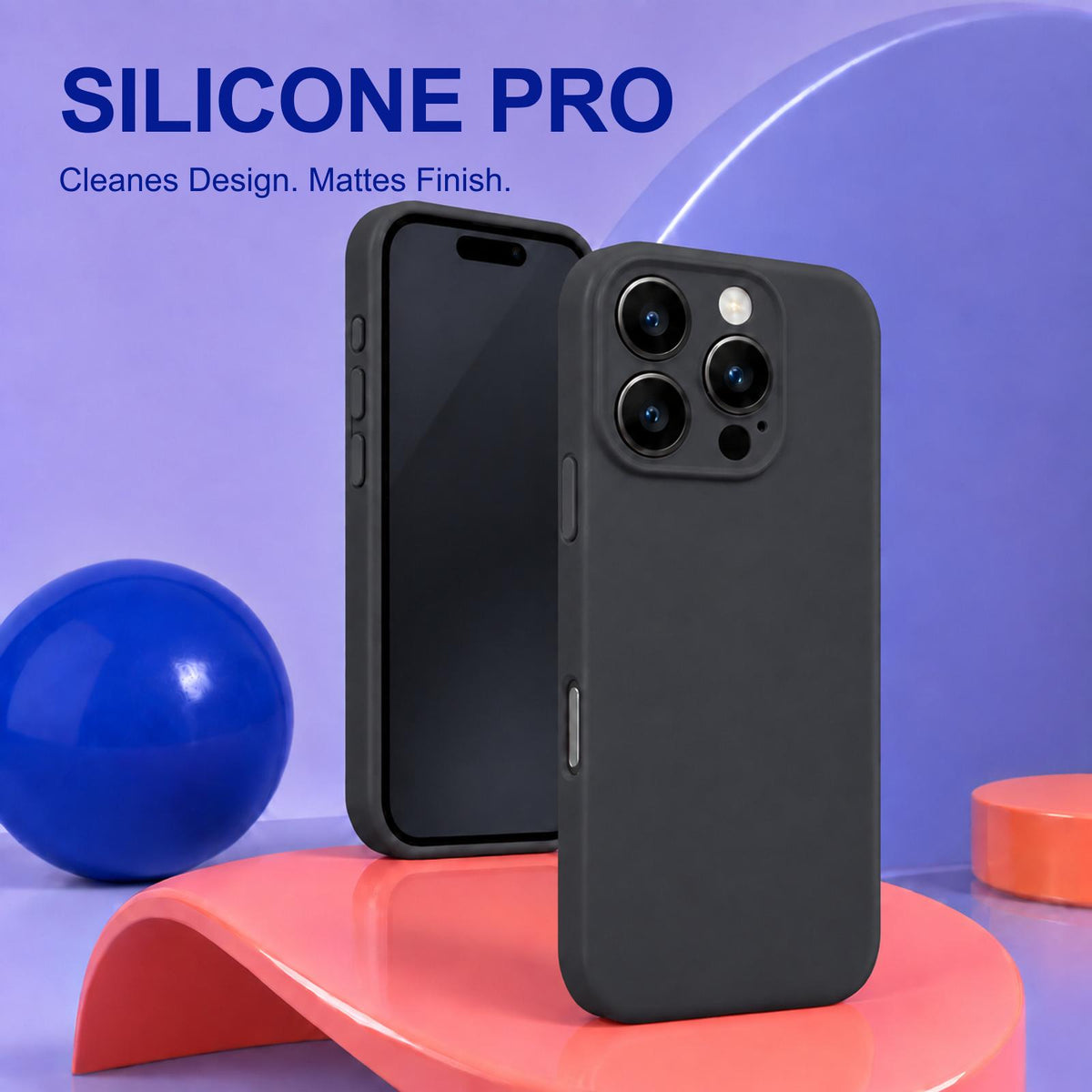 iPhone 14 Pro Max - Silikon Hülle Soft-Touch Schwarz