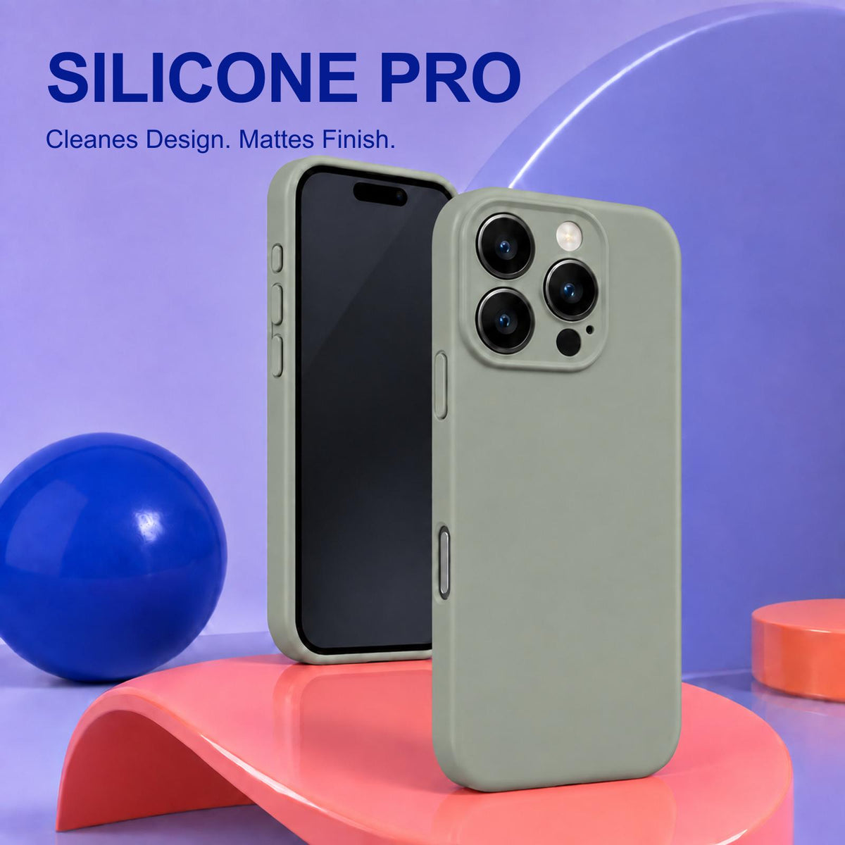 iPhone 14 Pro - Silikon Hülle Soft-Touch Salbei