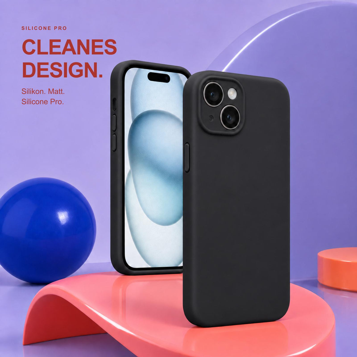 iPhone 14 - Silikon Hülle Soft-Touch Schwarz