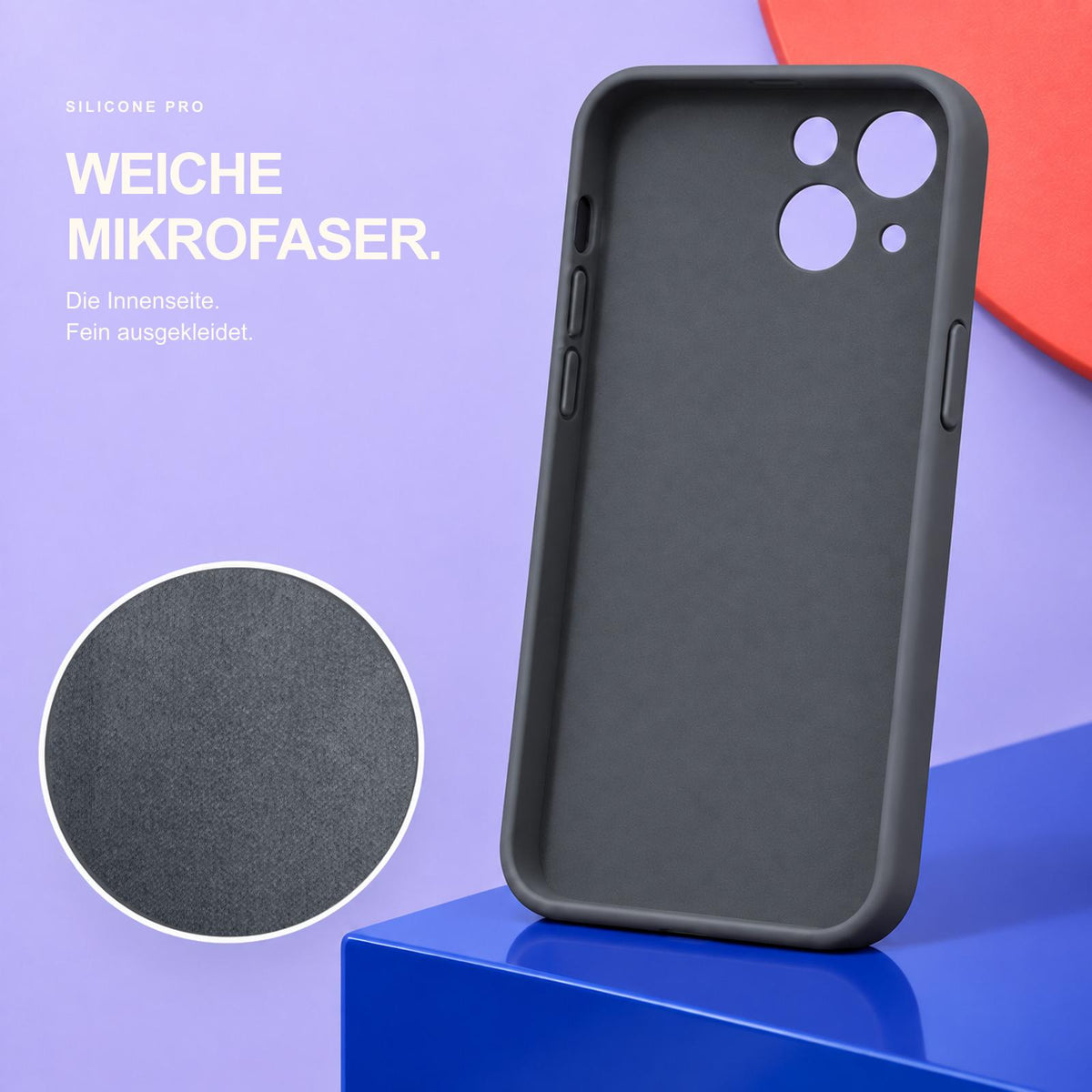 iPhone 15 - Silikon Hülle Soft-Touch Anthrazit