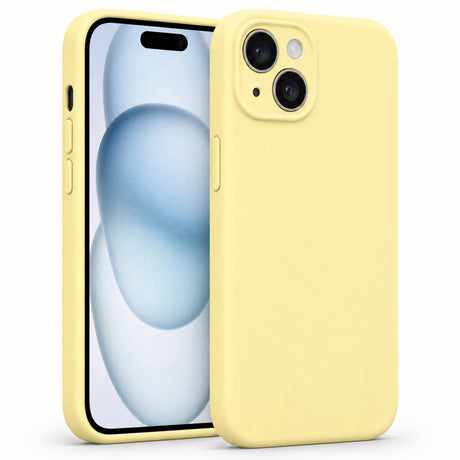iPhone 15 - Silikon Hülle Soft-Touch Buttercreme