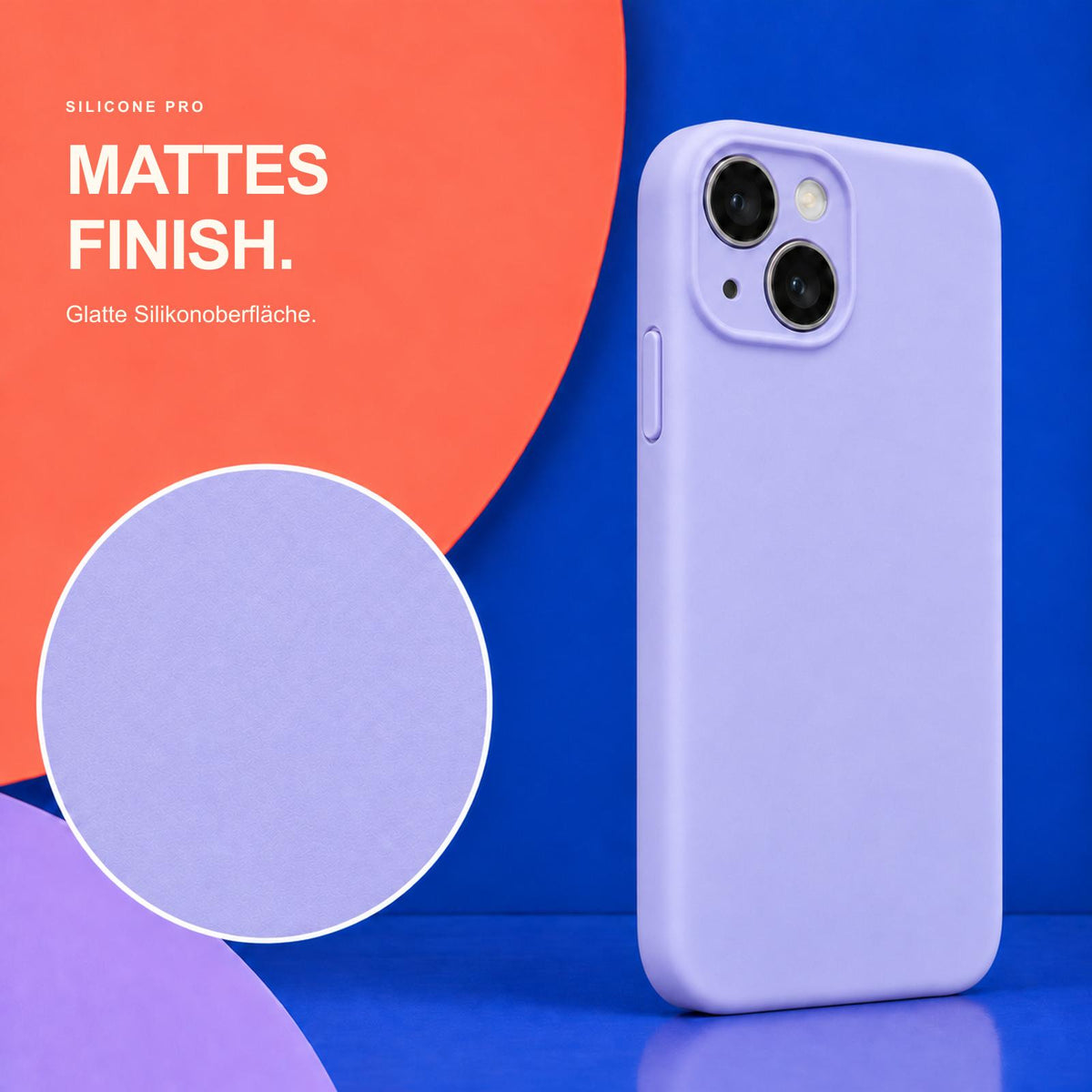 iPhone 15 - Silikon Hülle Soft-Touch Lavendel