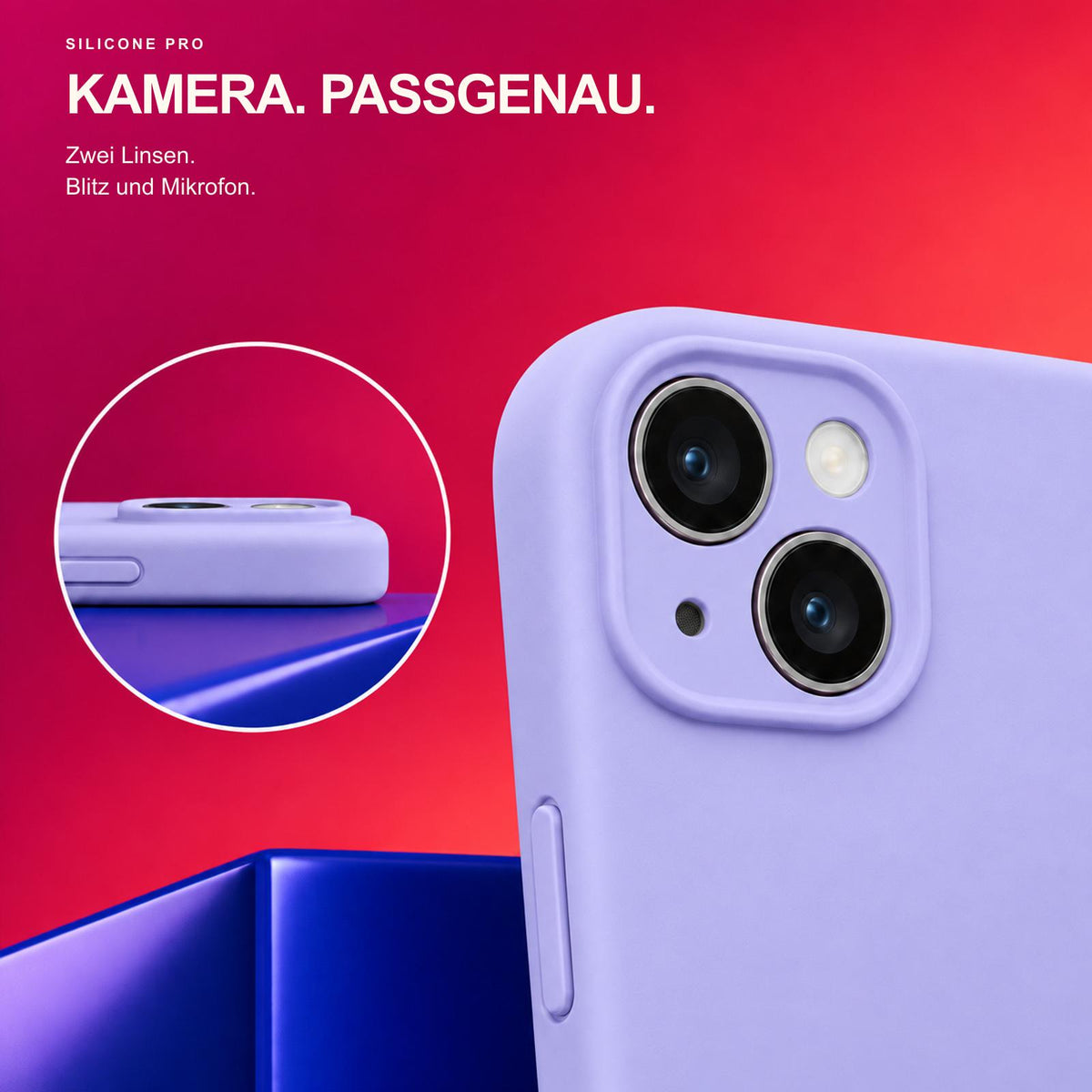 iPhone 15 - Silikon Hülle Soft-Touch Lavendel