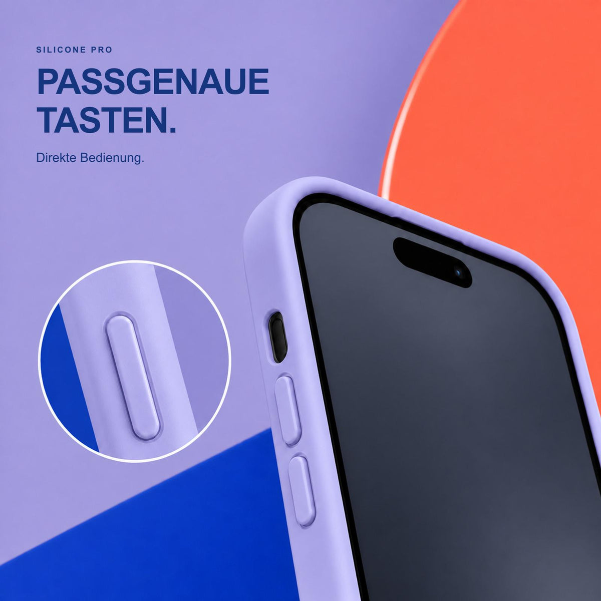iPhone 15 - Silikon Hülle Soft-Touch Lavendel