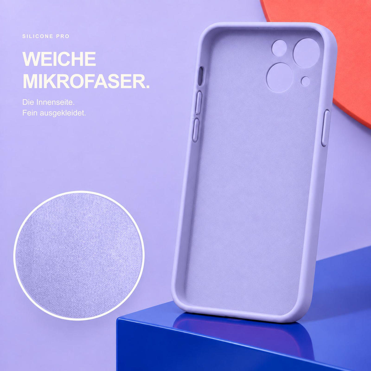 iPhone 15 - Silikon Hülle Soft-Touch Lavendel