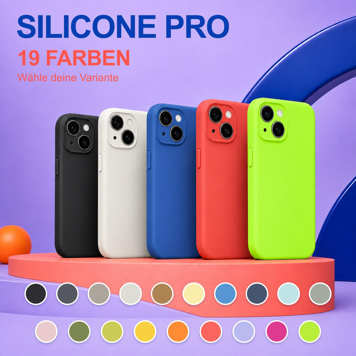 iPhone 15 - Silikon Hülle Soft-Touch Lavendel