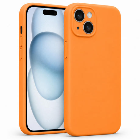 iPhone 15 - Silikon Hülle Soft-Touch Mandarine