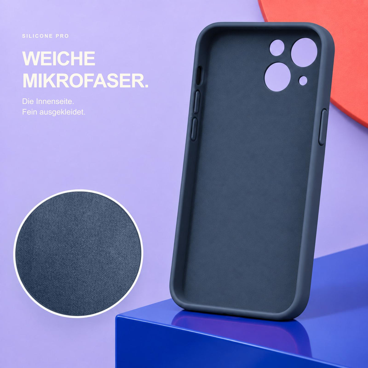 iPhone 15 - Silikon Hülle Soft-Touch Mitternachtsblau
