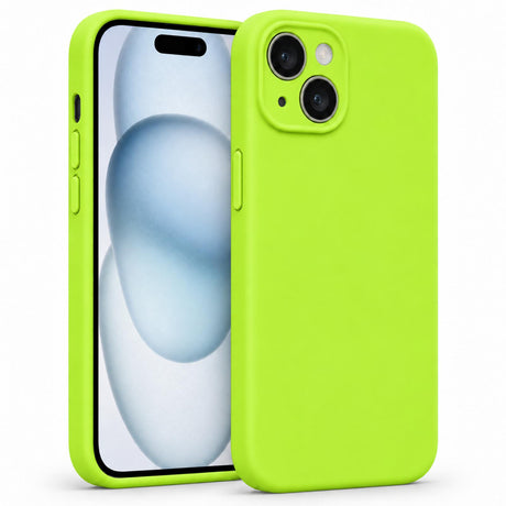 iPhone 15 - Silikon Hülle Soft-Touch Neon-Grün