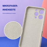 iPhone 15 Pro - Silikon Hülle Soft-Touch Antikweiß