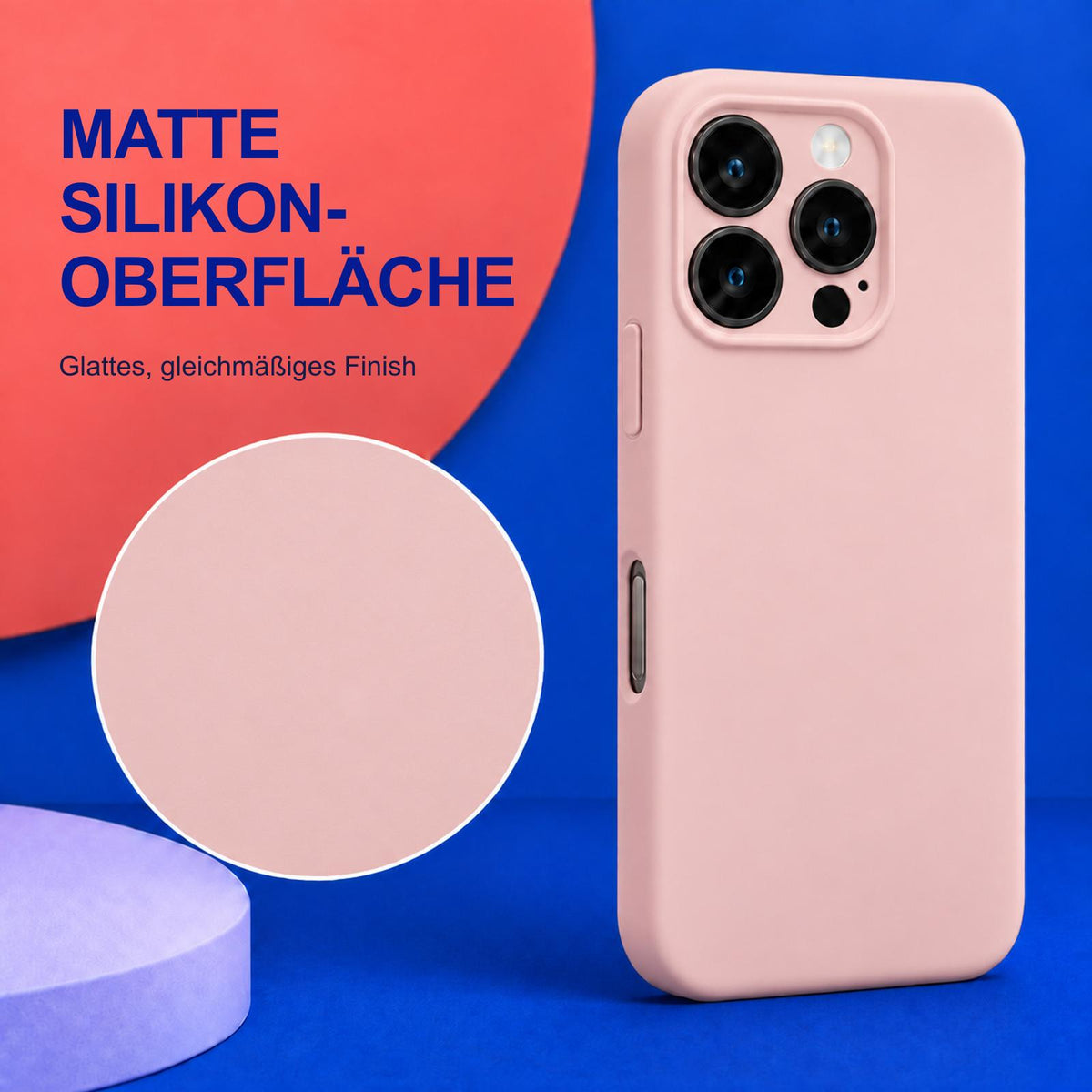 iPhone 15 Pro Max - Silikon Hülle Soft-Touch Altrosa