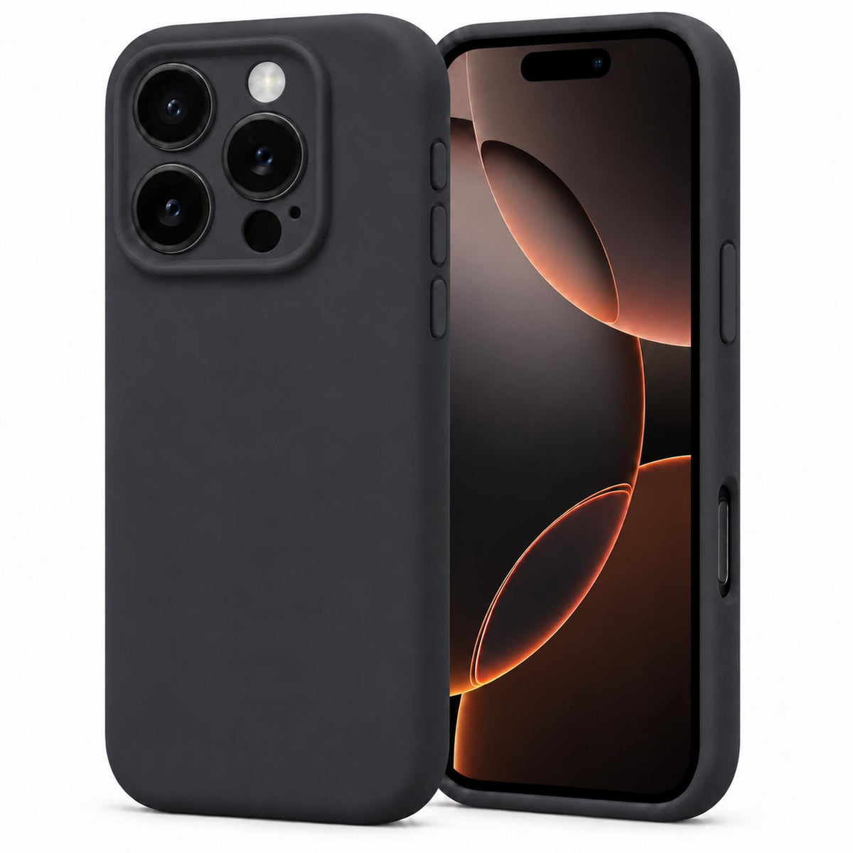 iPhone 15 Pro Max - Silikon Hülle Soft-Touch Schwarz