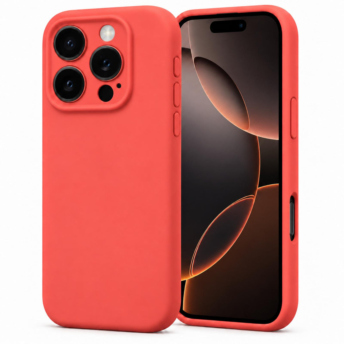 iPhone 15 Pro - Silikon Hülle Soft-Touch Rot