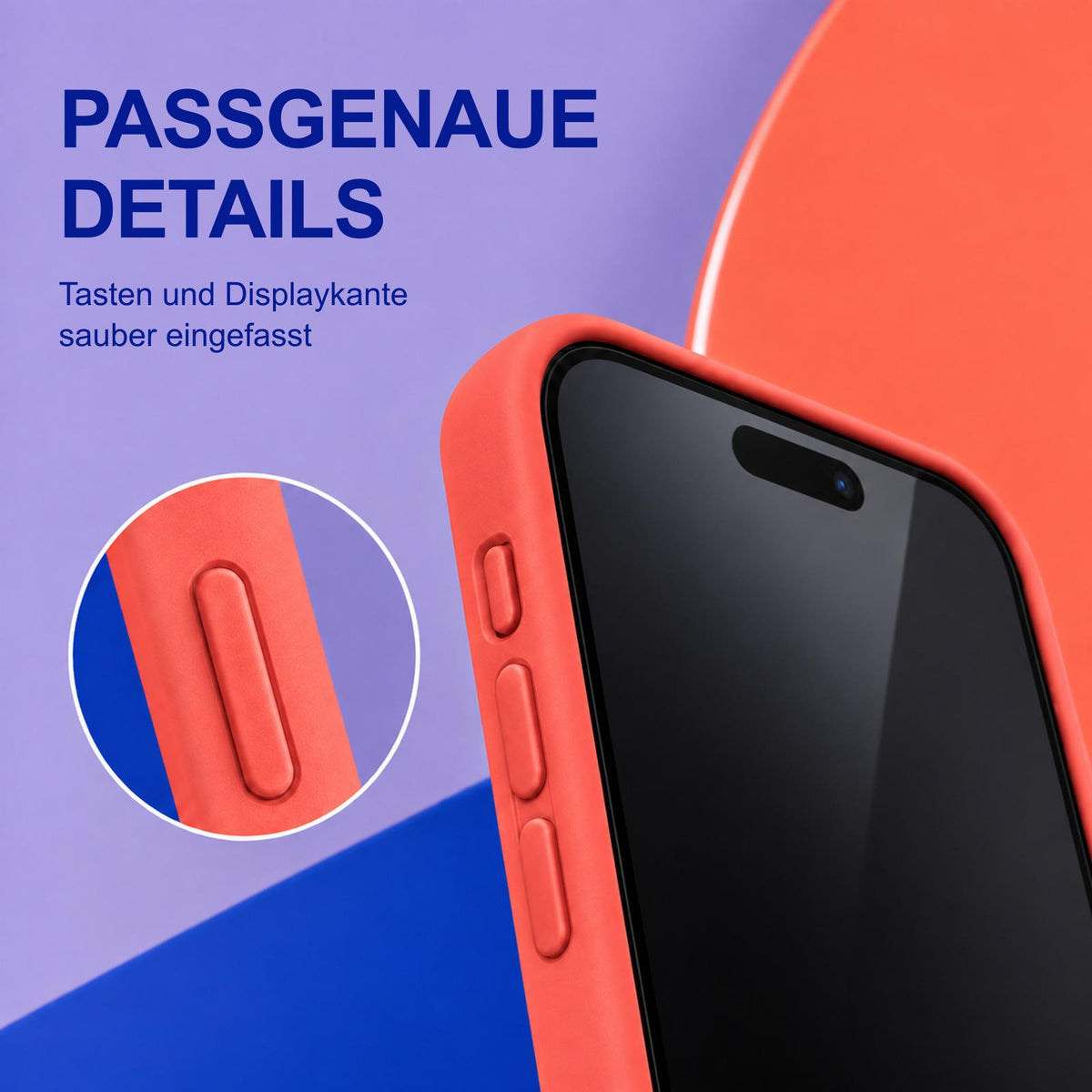iPhone 15 Pro - Silikon Hülle Soft-Touch Rot