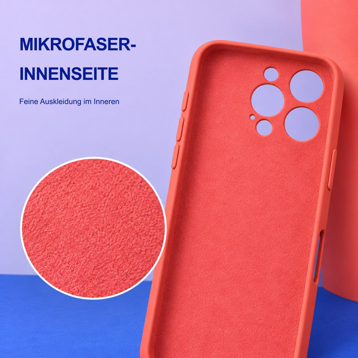 iPhone 15 Pro - Silikon Hülle Soft-Touch Rot