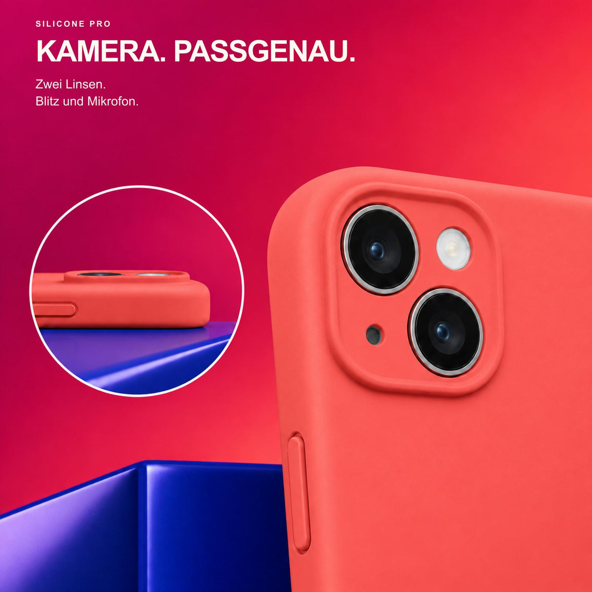 iPhone 15 - Silikon Hülle Soft-Touch Rot