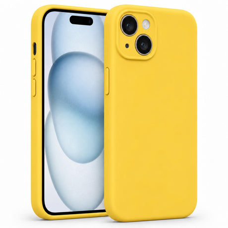 iPhone 15 - Silikon Hülle Soft-Touch Sonnenblumen-Gelb