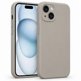 iPhone 15 - Silikon Hülle Soft-Touch Steingrau