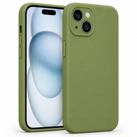 iPhone 15 - Silikon Hülle Soft-Touch Tannengrün