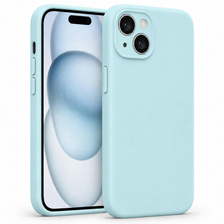 iPhone 15 - Silikon Hülle Soft-Touch Wolkenblau