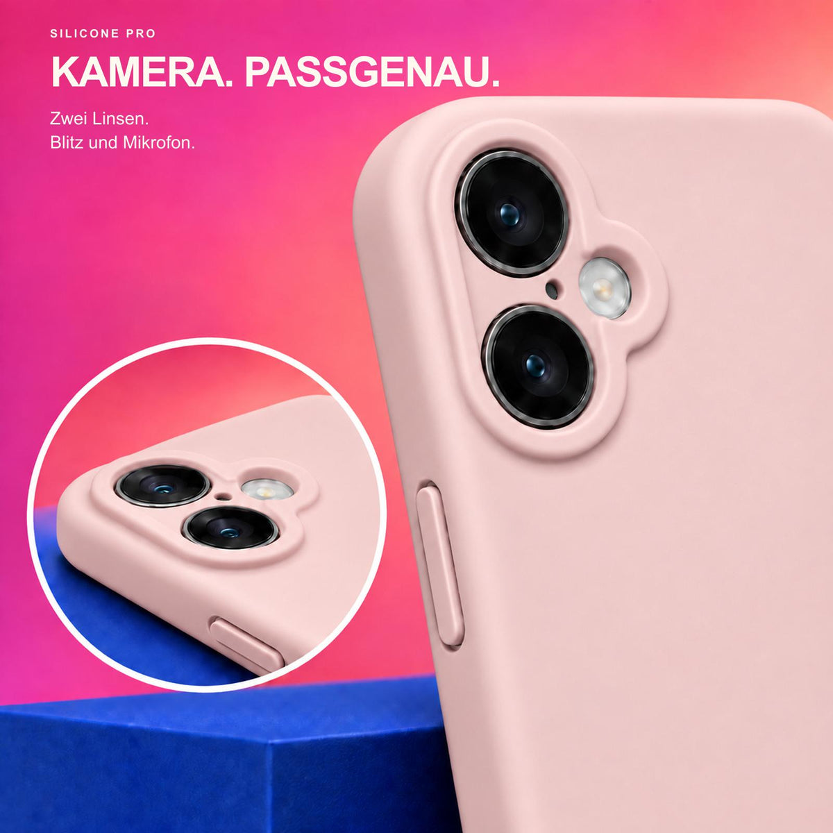 iPhone 16 - Silikon Hülle Soft-Touch Altrosa