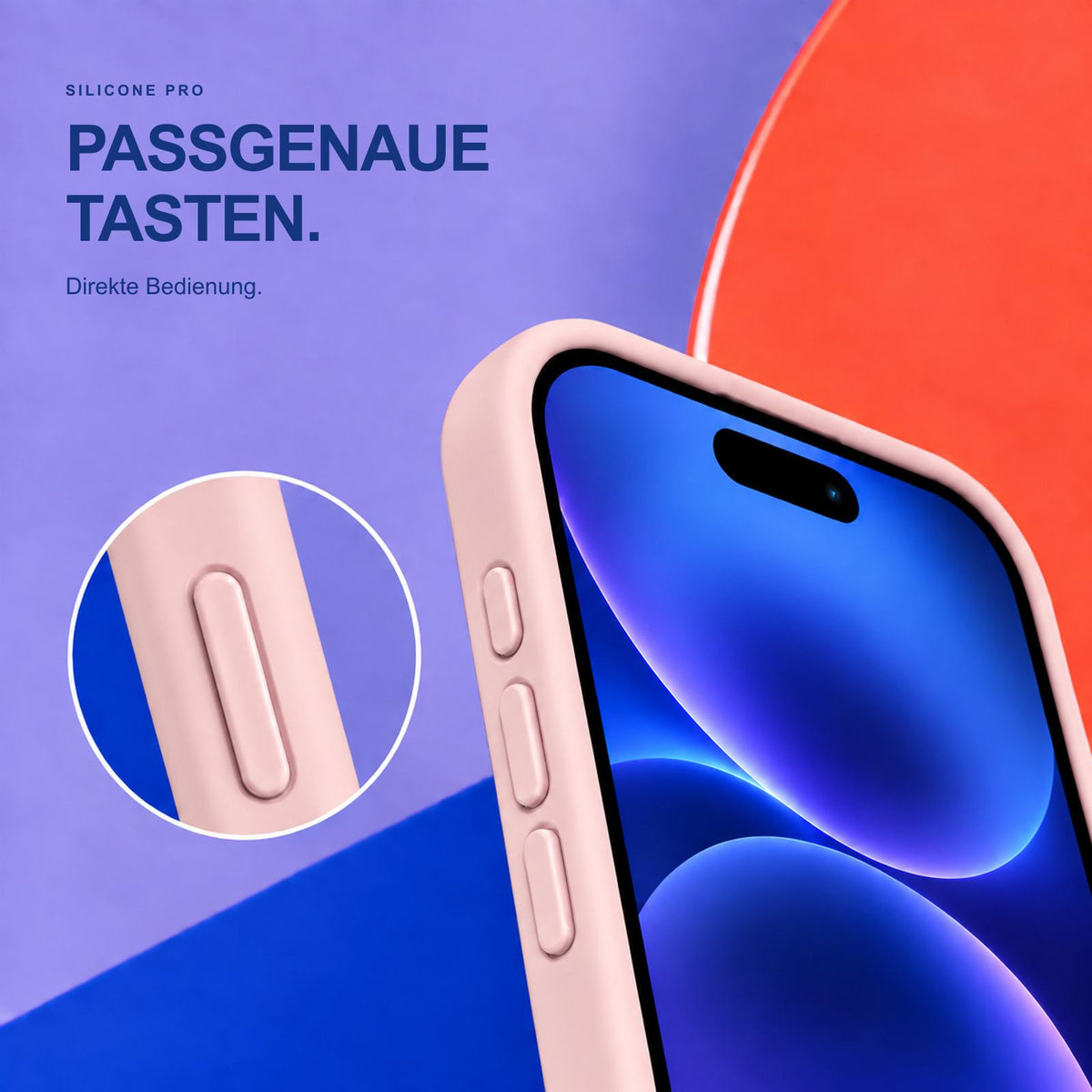 iPhone 16 - Silikon Hülle Soft-Touch Altrosa