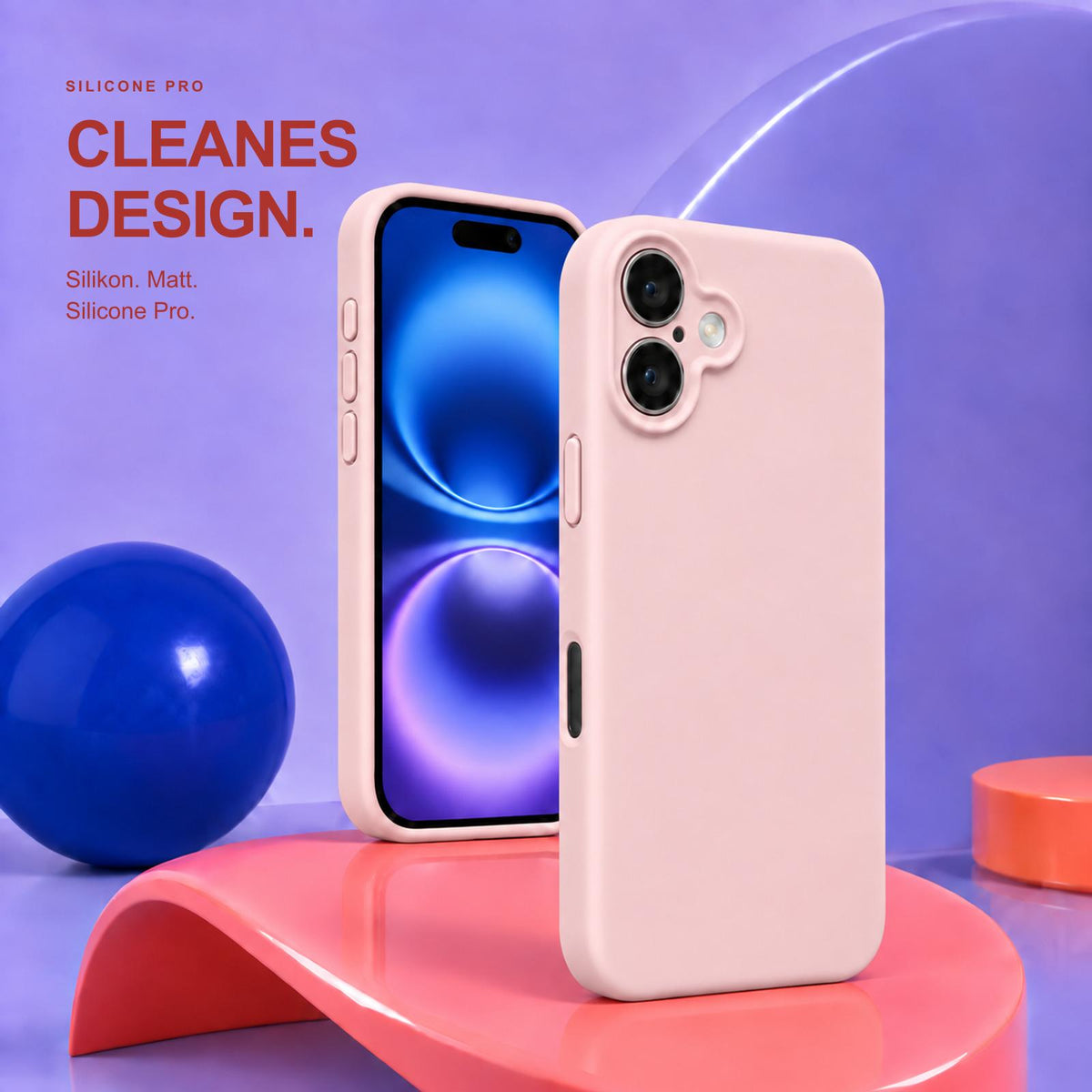 iPhone 16 - Silikon Hülle Soft-Touch Altrosa