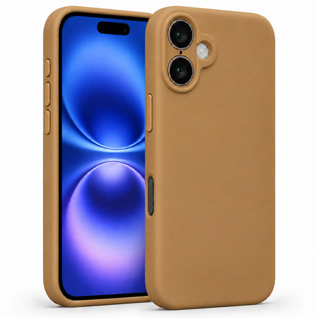 iPhone 16 - Silikon Hülle Soft-Touch Khaki / Sand