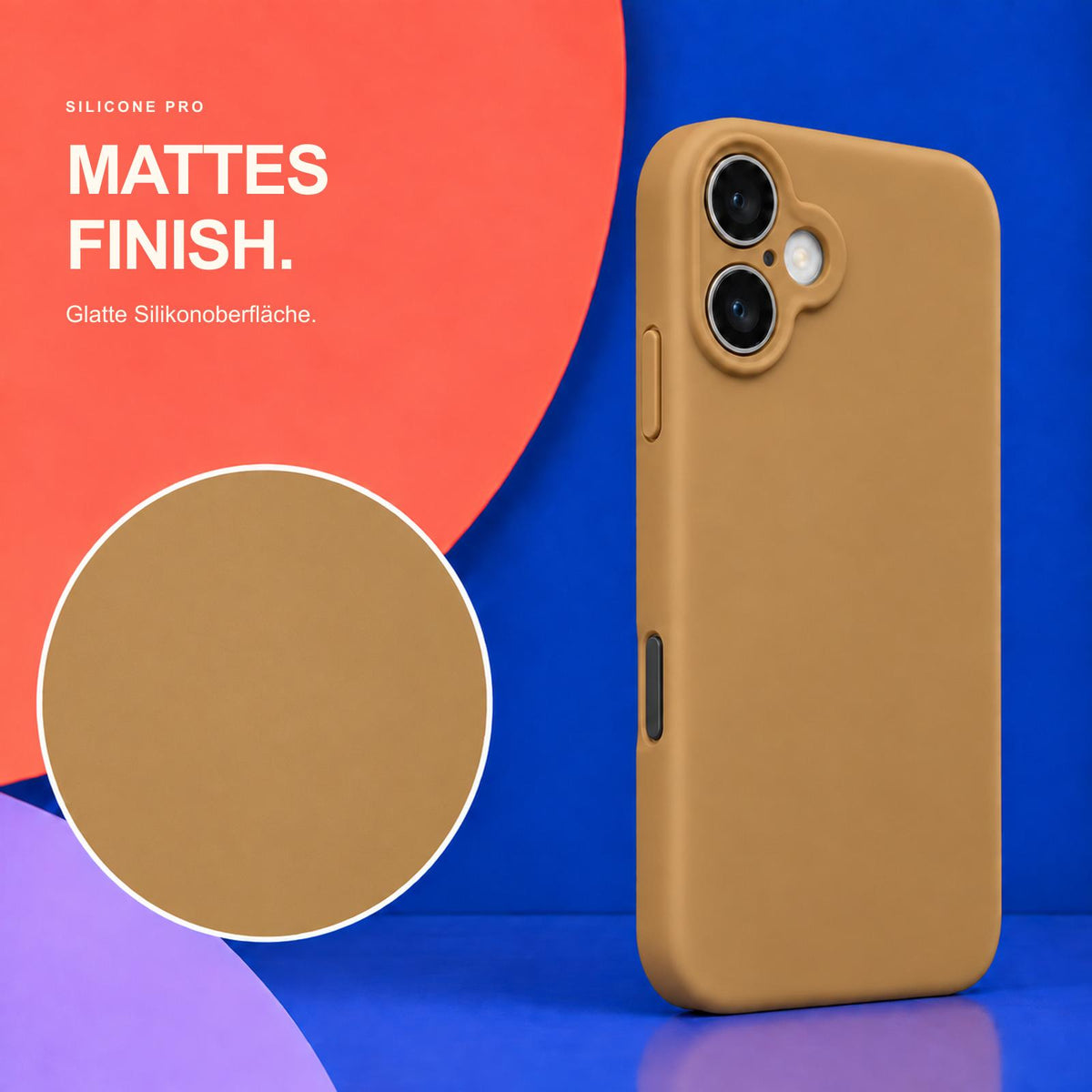 iPhone 16 - Silikon Hülle Soft-Touch Khaki / Sand