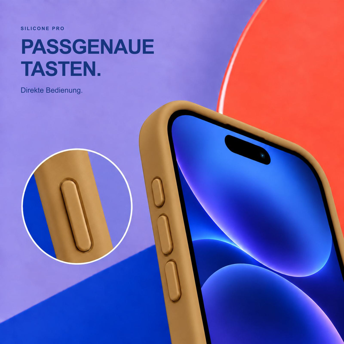 iPhone 16 - Silikon Hülle Soft-Touch Khaki / Sand