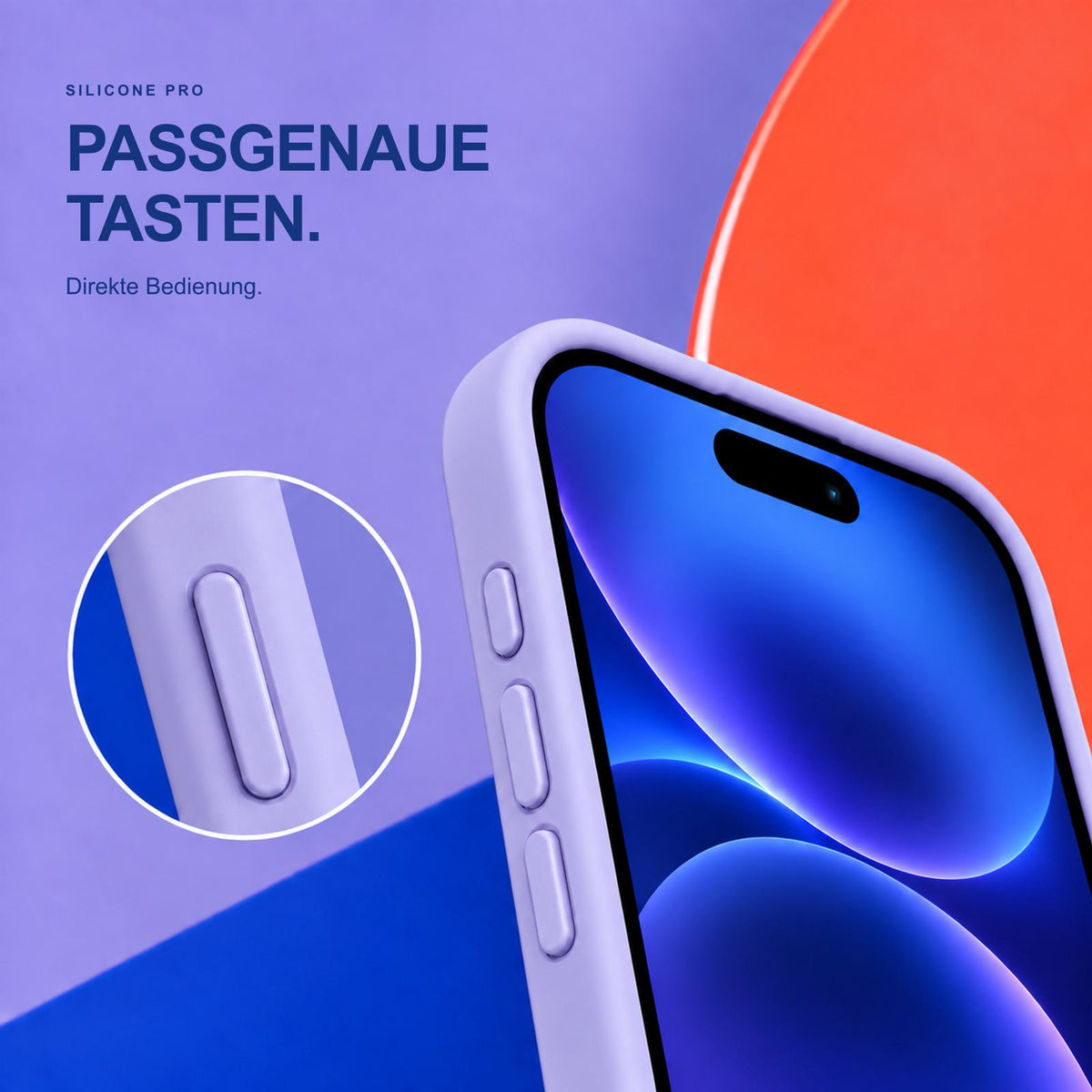 iPhone 16 - Silikon Hülle Soft-Touch Lavendel