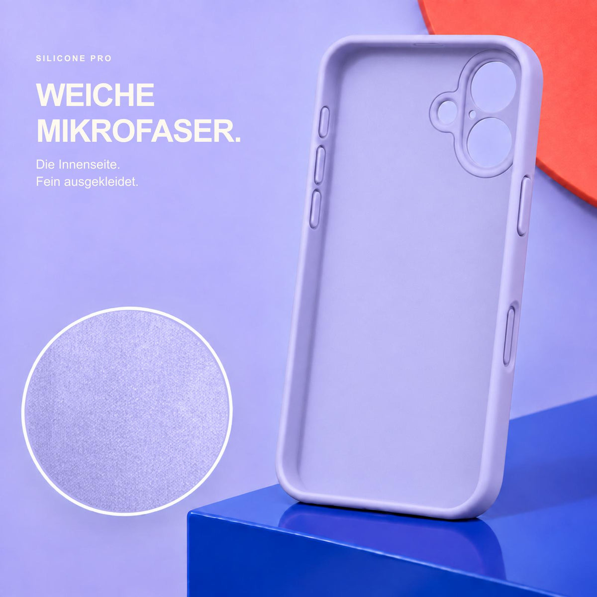 iPhone 16 - Silikon Hülle Soft-Touch Lavendel