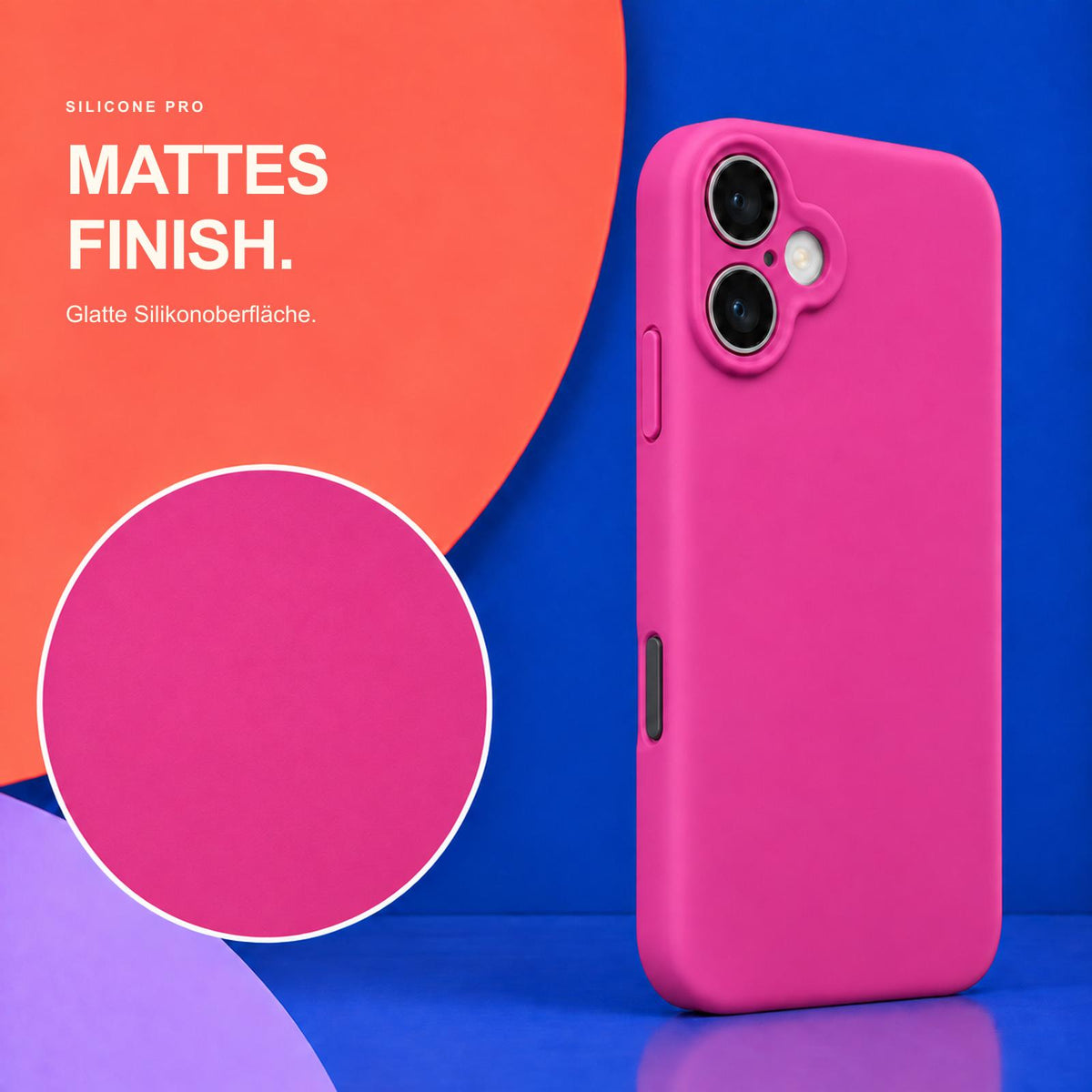 iPhone 16 - Silikon Hülle Soft-Touch Magenta